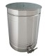 Drain barrel stainless steel 150 liters with lid