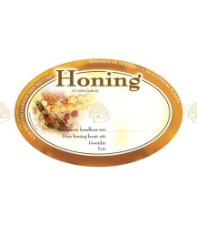 Oval brown honey label