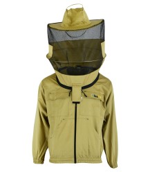 Beekeeper jacket Deluxe, round hood khaki - BeeFun®