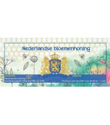 Dutch flower honey watercolor label (rectangular)