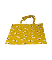 Super sturdy cotton bag with cheerful bee motif