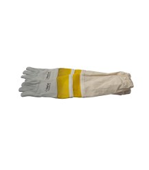 Beekeeper gloves, leather & ventilation white - BeeFun® (out is out)