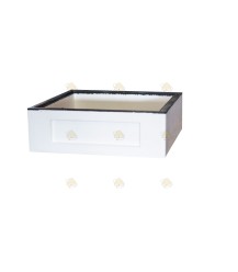 Honey chamber saving cabinet white polystyrene with fly opening