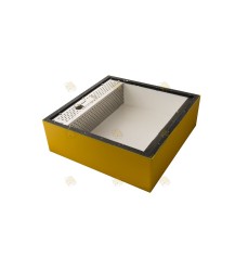 Feeder for the saving cabinet yellow lacquered polystyrene