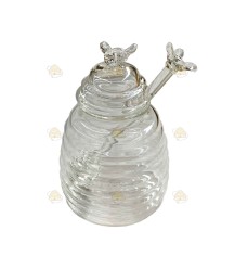 Glass honey jar large