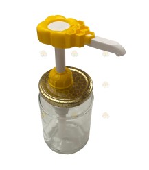 Honey pump for on honey jar