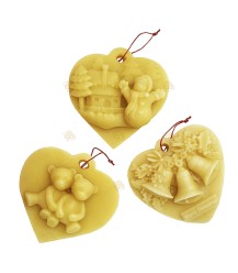 Beeswax pendants set (3 pieces)