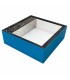 Feeder for the savings box blue lacquered polystyrene