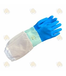 Imkerhandschoenen AirFree, rubber & ventilatie blauw - BeeFun®