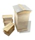 Savings cabinet Deluxe pine with pointed roof (2bk 2hk) BeeFun®