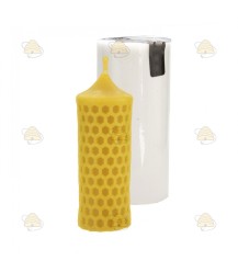 Narrow candle with castellated pattern, molding