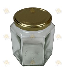 Hexagonal jar 390ml / 500g, with lid