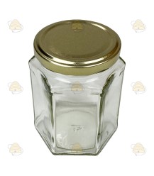 Hexagonal jar 278ml / 350g, with lid
