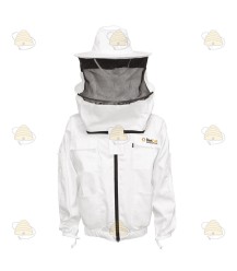 Beekeeper jacket Deluxe, round hood white - BeeFun®