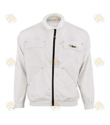 Beekeeper jacket with roll neck, white - BeeFun®