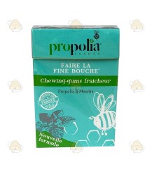 Chewing gum with propolis and peppermint