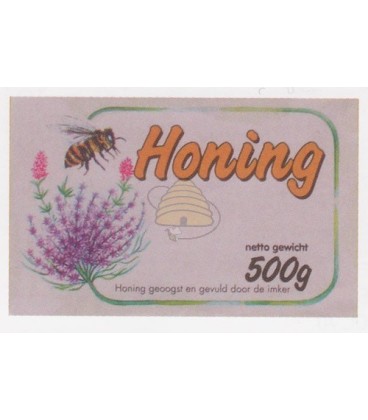 Etiket honing met korfje 100st