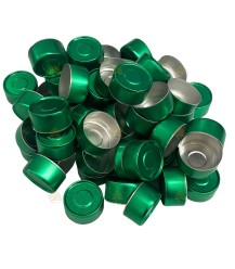 Tea light trays green aluminum - 100 pieces
