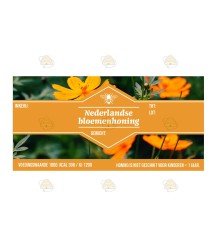 Etiket Kleine bloemen oranje