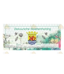 Zeeland flower honey watercolor label (rectangular)