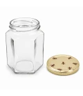 Sekskantede honningglass