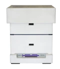Unpainted white polystyrene spaarkast beehives