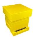 Yellow polystyrene spaarkast beehives