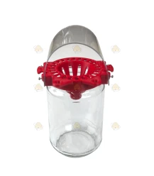 Glazen pot hoornaarval geel - BeeFun®