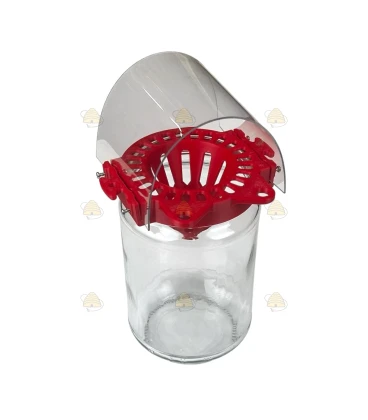 Glazen pot hoornaarval geel - BeeFun®