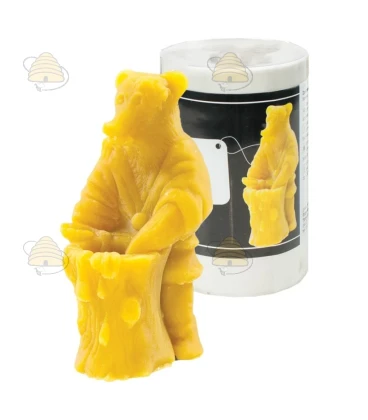 Orso con barile di miele grande, stampo in silicone per candele