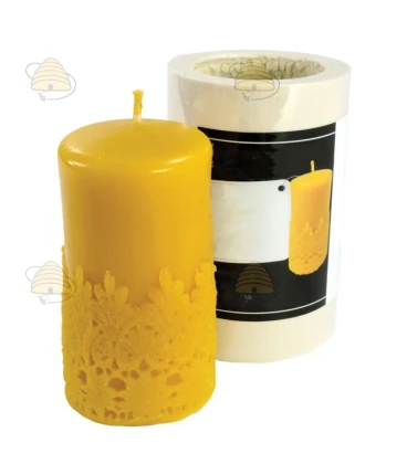 Tall lace-pattern candle, silicone candle mold