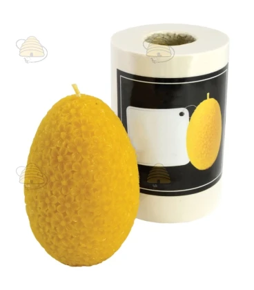 Stort egg med blomster, silikonform for lys