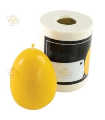 Egg-shaped, silicone candle mold