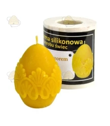 Huevo con relieve, molde de silicona para velas