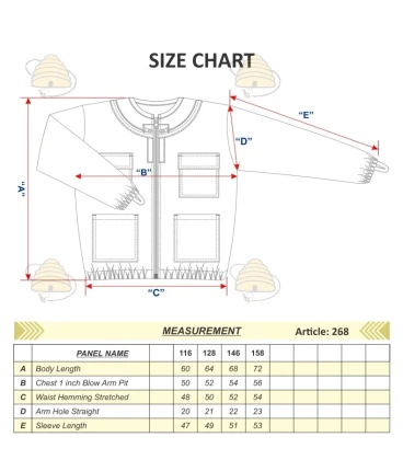 Chaqueta apicultor infantil Deluxe, blanca - BeeFun