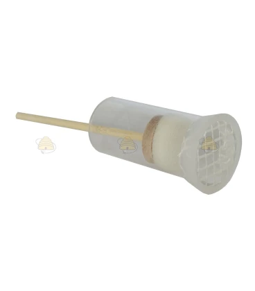 Merkbuisje en stamper wit