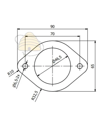 White sealing gasket for honey gate (6/4"- 38mm) Lyson