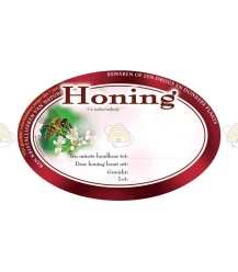 Ovaal geel honingetiket