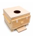 Warré wooden crown board with feeder hole 34 x 34 cm