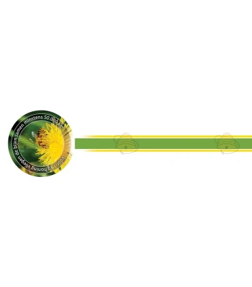 Sluitzegel groen, voor deze pot honing hebben de bijen minstens 50.000 km gevlogen!