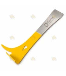 Hive tool with scraper and frame lifter (yellow)