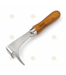Frame grip with scraper (wooden handle)