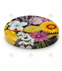 Colorful flowers, 63 mm TO lid, 60 pcs