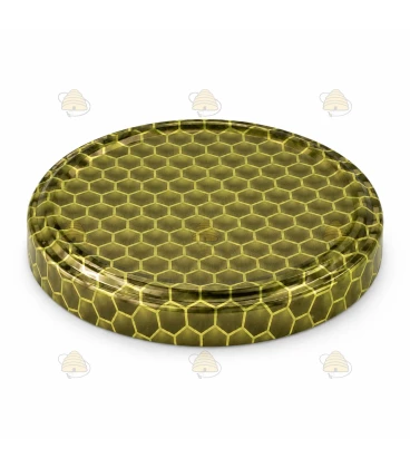 Tappi dorati con motivo a favo vivace , tappo TO 63 mm, 20 pezzi
