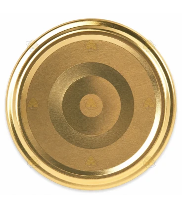 Guldfärgat lock, 63 mm TO (klickknapp / RSB), 20 st
