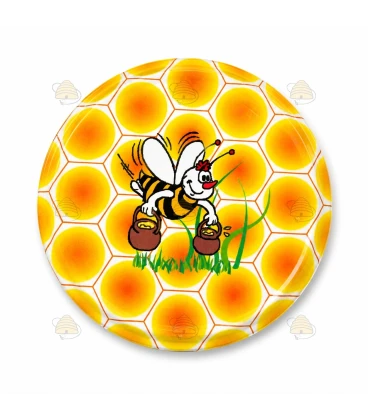 Cartoon bee, 63 mm twist-off lid, 20 pieces