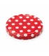 Lids red with polka dots, 82 mm twist-off lids, 12 pcs