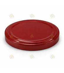Glossy red lids, 82 mm twist-off lids, 12 pcs