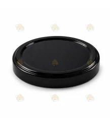 Glossy black lids, 82 mm twist-off lids, 12 pieces
