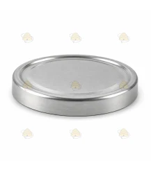 Silver-coloured lids, 82 mm twist-off lids, 12 pieces